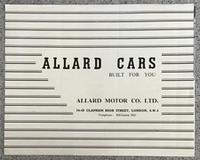 ALLARD Car Range Sales