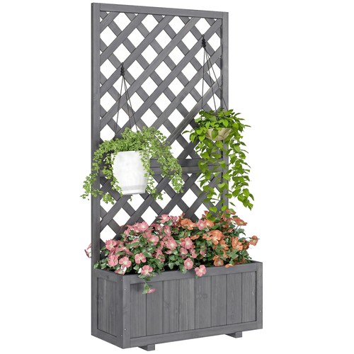 Outsunny wood planter with - planter,