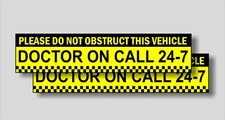 2x Doctor on Call, Quality stickers, Car Window, Key Support Worker, Emergency,