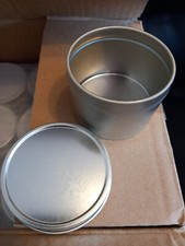 Candle Tins Empty Candle Tins with Lids Silver 15 Tins