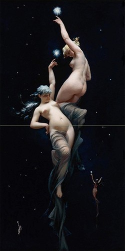 Tile mural moonlit beauties - beauties, l