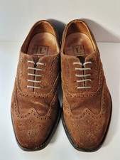 Loake Shoemakers 202 Men's Brown Suede Goodyear Welted Brogues - Size EU41 /UK 7