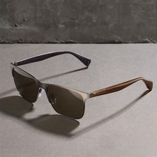 Ted Baker Sunglasses Square Dark Gunmetal Tone Men's Designer Shades Summer