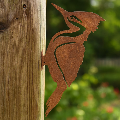 Vintage metal woodpecker - vintage,