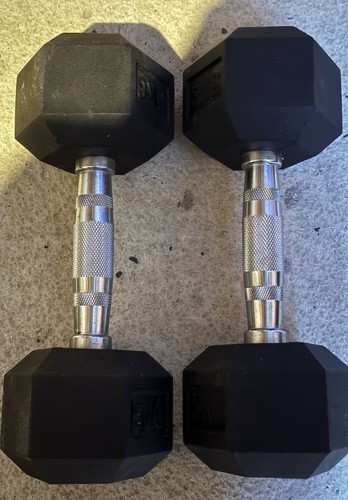 Hex dumbbells cast iron rubber - cast,