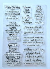 Clear Stamps Words Birthday