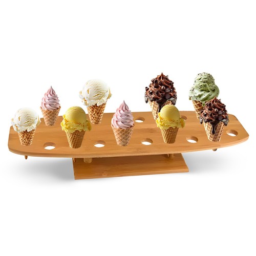 Bamboo cone holder round - cone, &