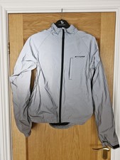 Mens Ettore Cycling Jacket Waterproof Reflective Silver - Night Glow Size Medium