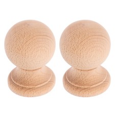 2 Pcs Hardwood Finials Wood