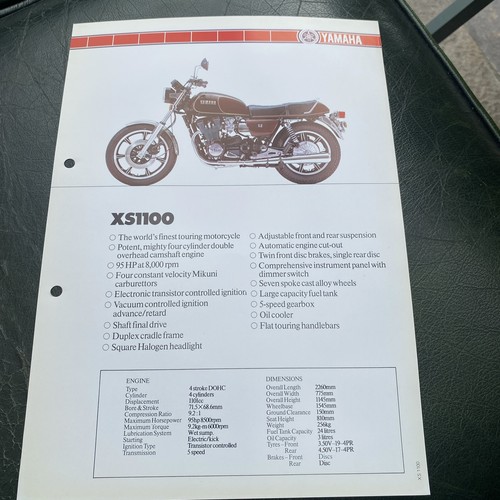Yamahaxs1100 dealer brochure - yamahaxs1100,