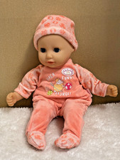 Baby Annabell Doll (Preloved) with Peach Sheep Outfit & Adoption Certificate