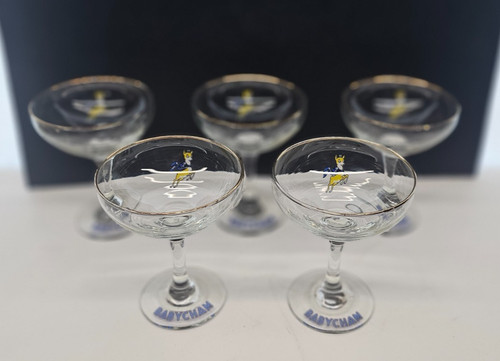 1970s babycham glasses - , x5