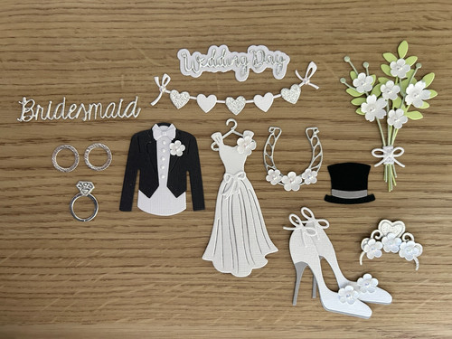 Mixed white silver wedding - silver,