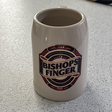 SHEPHERD NEAME BISHOPS FINGER 50th ANNIVERSARY STONEWARE BEER MUG TANKARD 0.5L