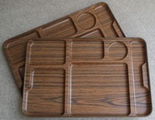 Pair Scarce Robex Television Dinner Trays AKA Caleppio Plateaux Repas