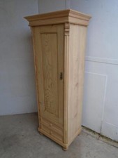 A Grainy 1 Door 2 Drawer Antique/Old Pine Multi Functional Wardrobe to Wax/Paint