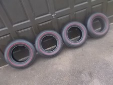 CHEVROLET CORVETTE C2 BF GOODRICH 205/75/15 REDLINE TYRE SET - ALL THE FULL 8MM