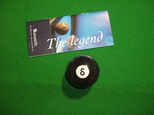  ARAMITH POOL TABLE 2" BLACK 8 POOL BALL 