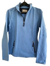 Musto Womens Light Blue Ocean Racing Sweatshirt Top 1/4 Zip Quality Size 12