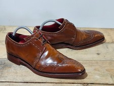 JEFFERY WEST MIE TAN BROWN LEATHER WING CAP BROGUE DERBY SHOES SIZE UK 7 EU 41