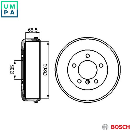 Brake drum 986 - drum,