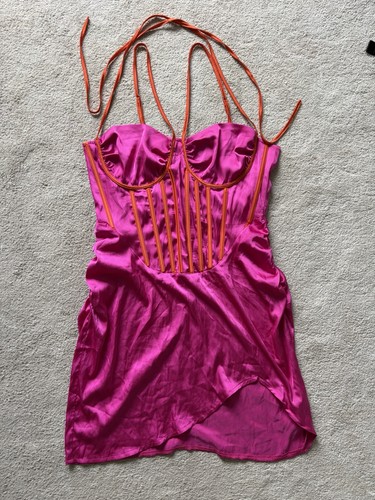 Prettylittlething pink satin - prettylittlething,