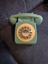 VINTAGE Retro Push Button Phone Model 746  - TEAL BLUE
