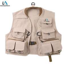 Maxcatch Kids Fly Fishing Vest Youth Vest Pack, 100% cotton (Size:L)