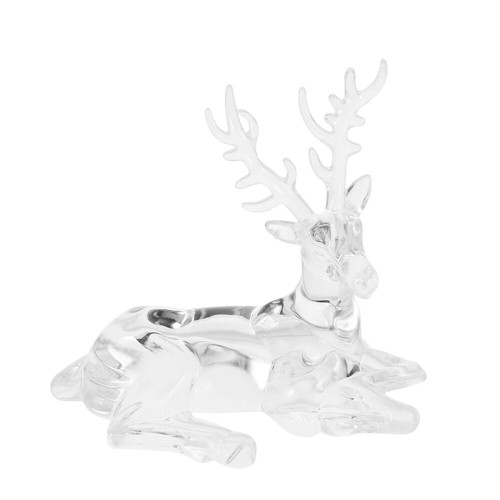 Clear deer figurines lifelike - figurines,