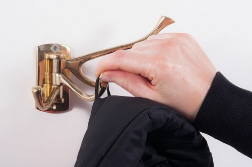 Solid polished brass prong - polished,