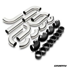 2.5" 63mm UNIVERSAL ALLOY UPRATED UPGRADE INTERCOOLER FMIC TURBO HARD PIPE KIT