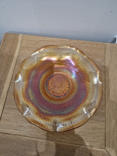 Vintage carnival glass bowl - vintage,