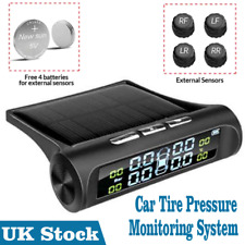 Wireless Solar TPMS LCD Car Tire Pressure Monitoring System + 4 External Sensors