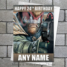 Judge Dredd birthday card. 5x7