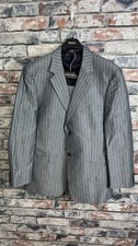 Versace Classic Linen & Cotton Grey Pinstripe 2 Piece Suit Size IT 56 UK 46 Reg