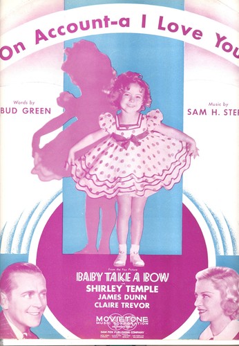 Baby take bow sheetmusic - a, "on