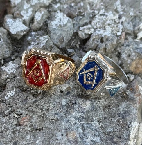 Masonic ring sterling - ring,
