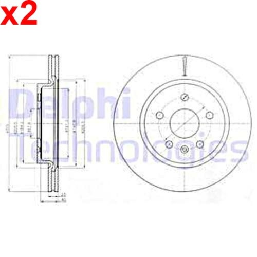 Brake disc delphi - delphi, fits