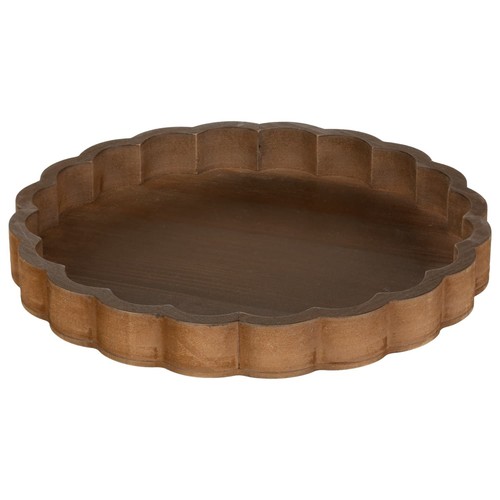 Dark wood serving - tray, –