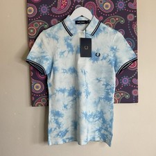 FRED PERRY BLUE TIE DYE POLO