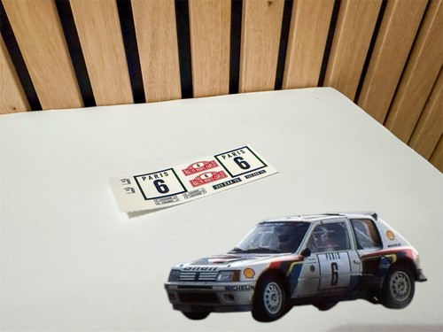 Decals for peugeot 205 - 1/24,