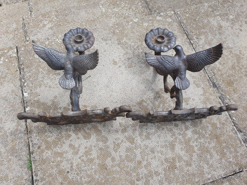 Antique cast iron candle - antique,