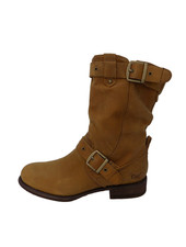 Caterpillar Womens Brown Nubuck Leather CAT Ankle Boots Size 5 Flat Low Heel Zip