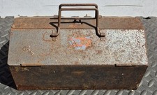 Vintage Enox Metal Toolbox with Tray Mechanics Garage Shed Workshop Tool Box