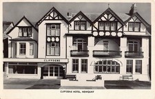POSTCARD - CORNWALL - NEWQUAY - CLIFFDENE HOTEL - REAL PHOTO - NARROWCLIFF