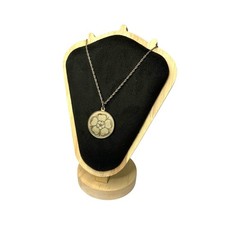 Vintage 1977 Sterling Silver English Yorkshire Tudor Rose Pendant Necklace