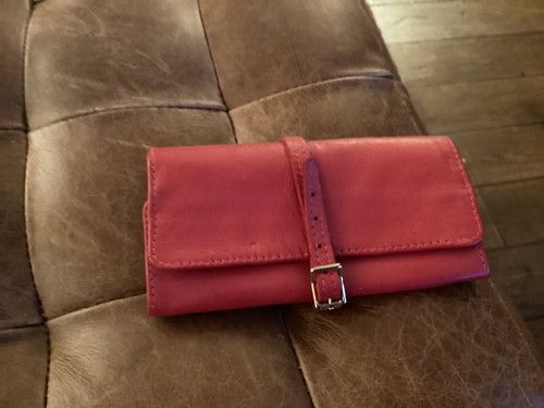 Vintage red leather jewellery - vintage,