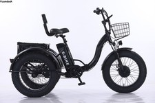 20" folding electric trike 48V foldable electric tricycle for adults shopping