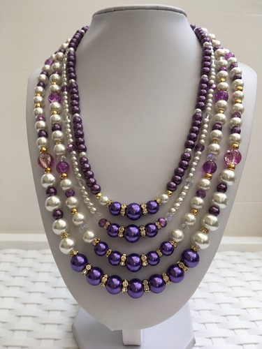 Strand purple ivory glass - strand,