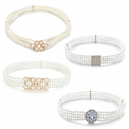 Pearl ladies waist belt - pearl,